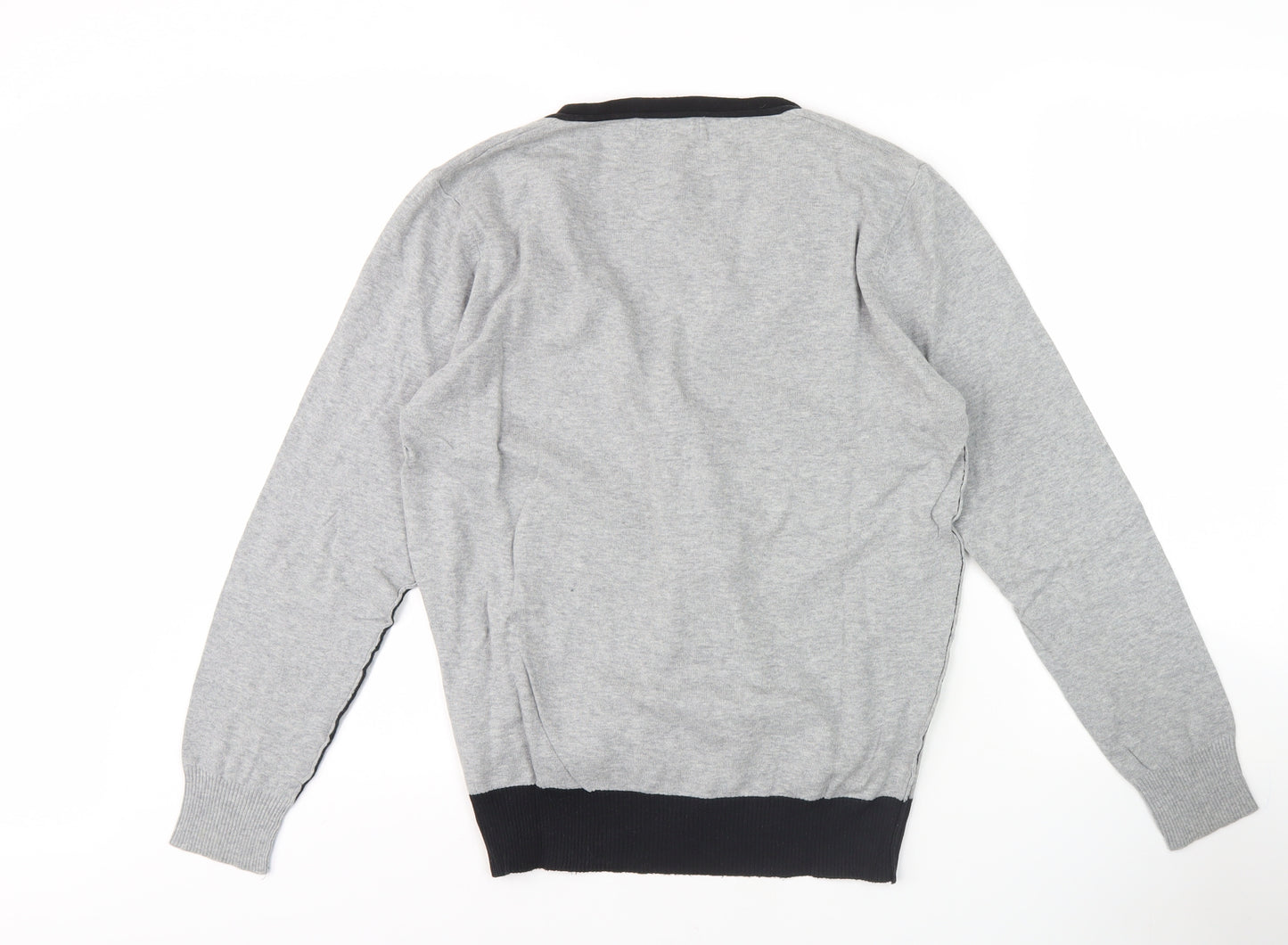 Zara Youth Boys Grey Cardigan, L Size, Cotton Blend