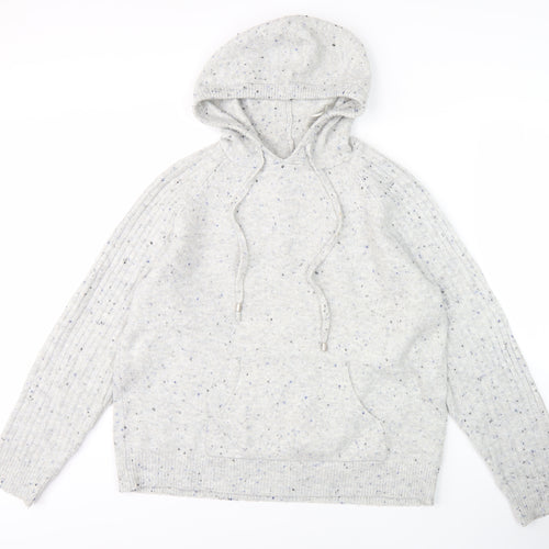Marks and Spencer Men's Grey Hooded Pullover Jumper (M)