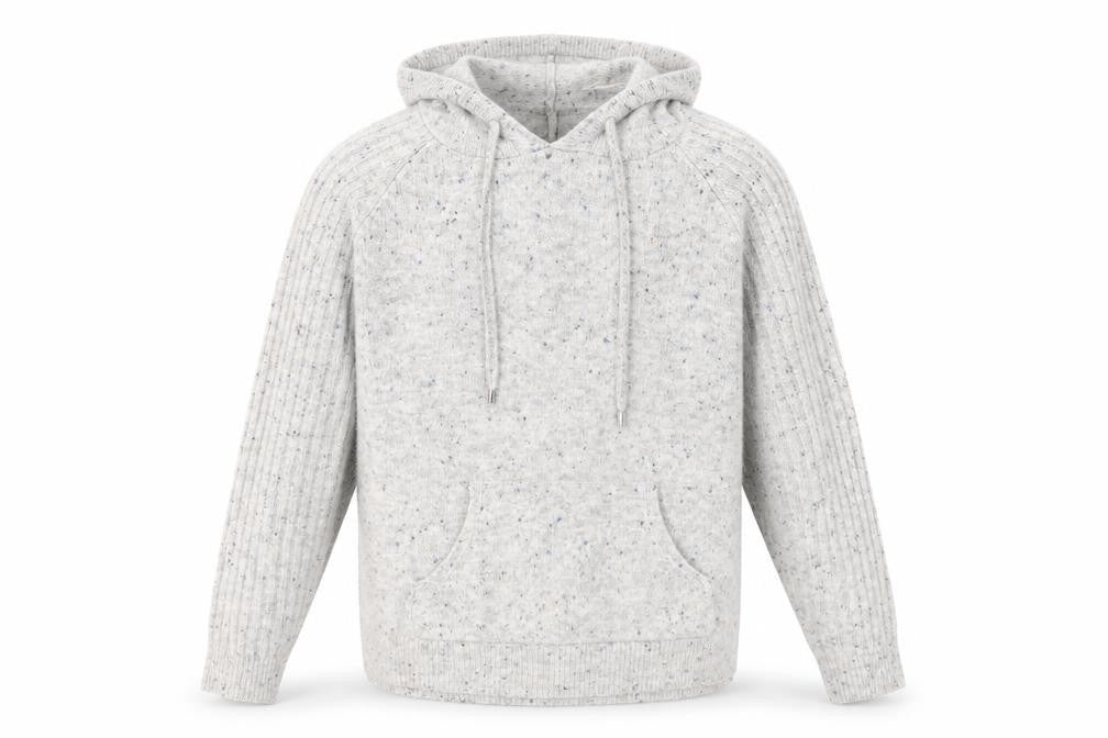 Front view of Marks & Spencer Men's Grey Hooded jumper (M)