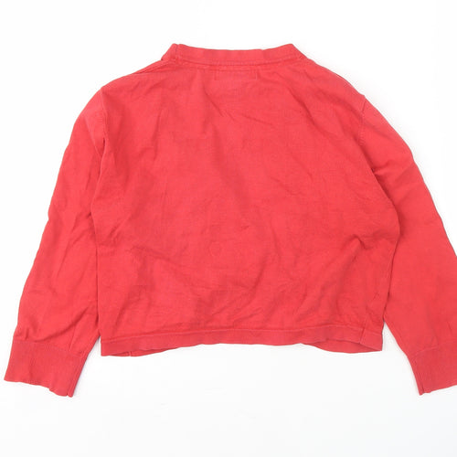 Monsoon Women's Red Cardigan, Size 14, Long Sleeve