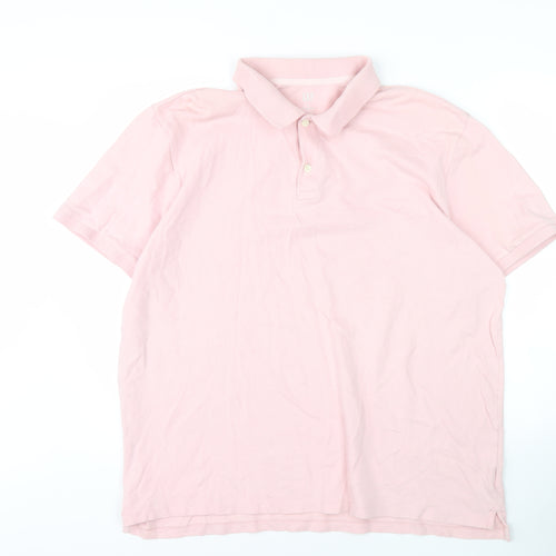GAP Men's Pink XL Polo Shirt, Casual Short Sleeve