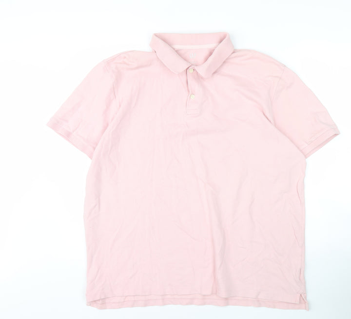 GAP Men's Pink XL Polo Shirt, Casual Short Sleeve