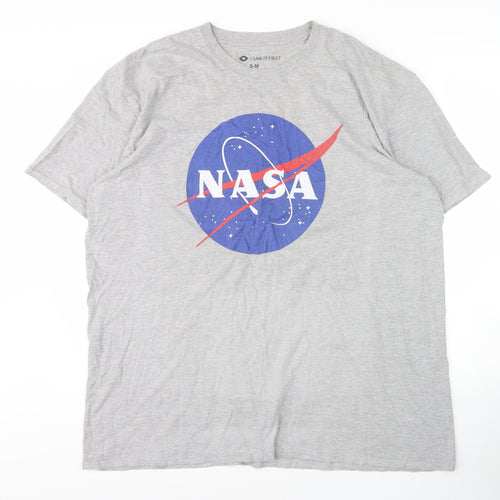 I Saw It First Men’s Grey NASA Graphic T-Shirt S