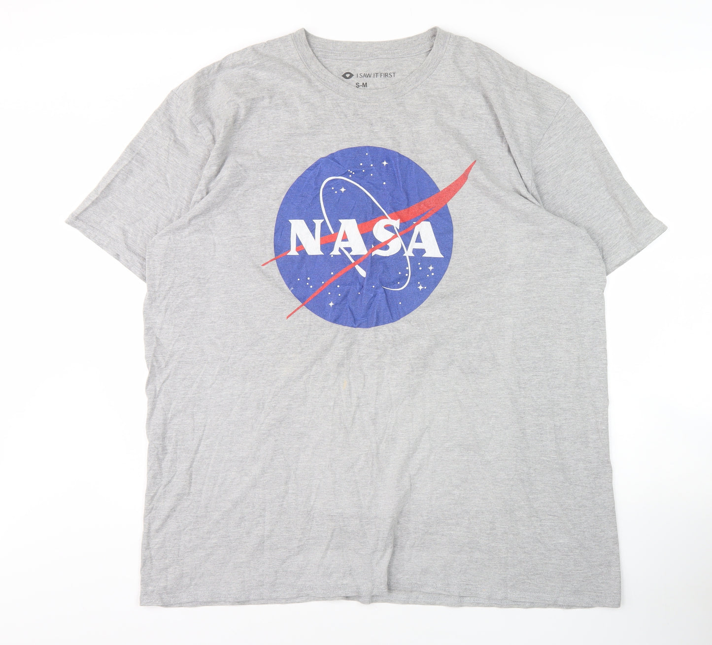 I Saw It First Men’s Grey NASA Graphic T-Shirt S