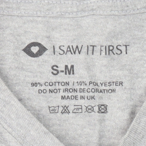 I Saw It First Men’s Grey NASA Graphic T-Shirt S