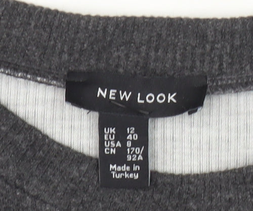 New Look Women's Grey Jumper Size 12