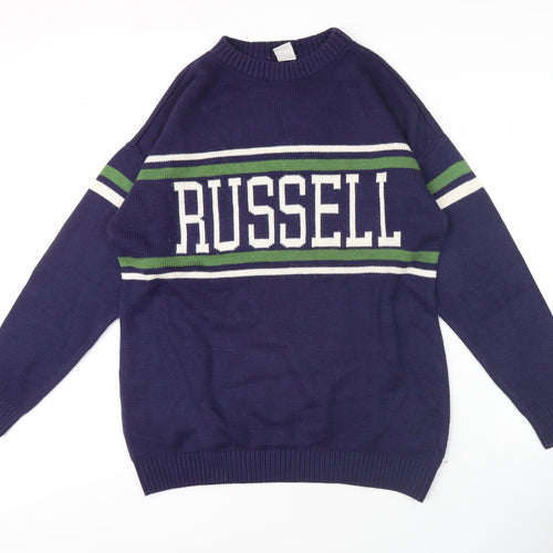 Russell Athletic Men's Blue S Pullover Jumper