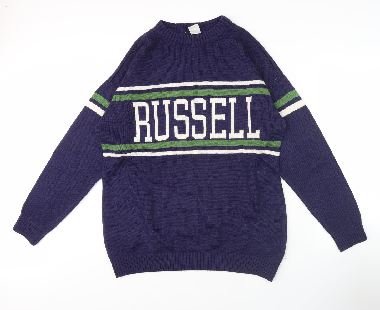 Russell Athletic Men's Blue S Pullover Jumper