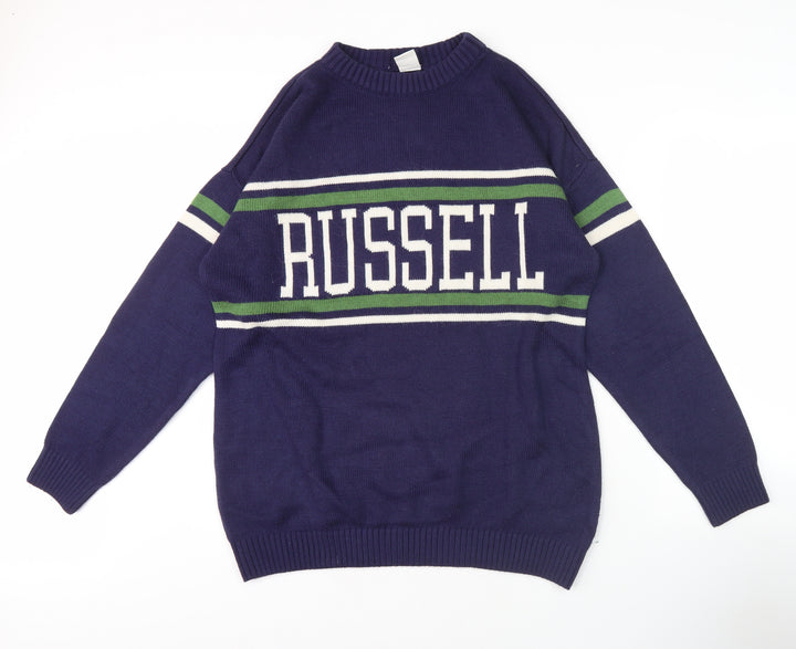 Russell Athletic Men's Blue S Pullover Jumper