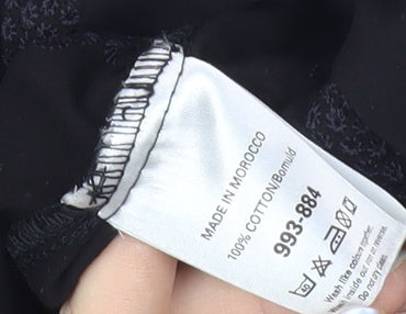 Next Women's Black Layered Cotton Skirt, Size 10