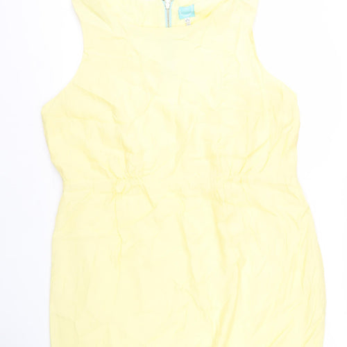 Joules Women's Yellow Dress, Size 16, Sleeveless, Excellent