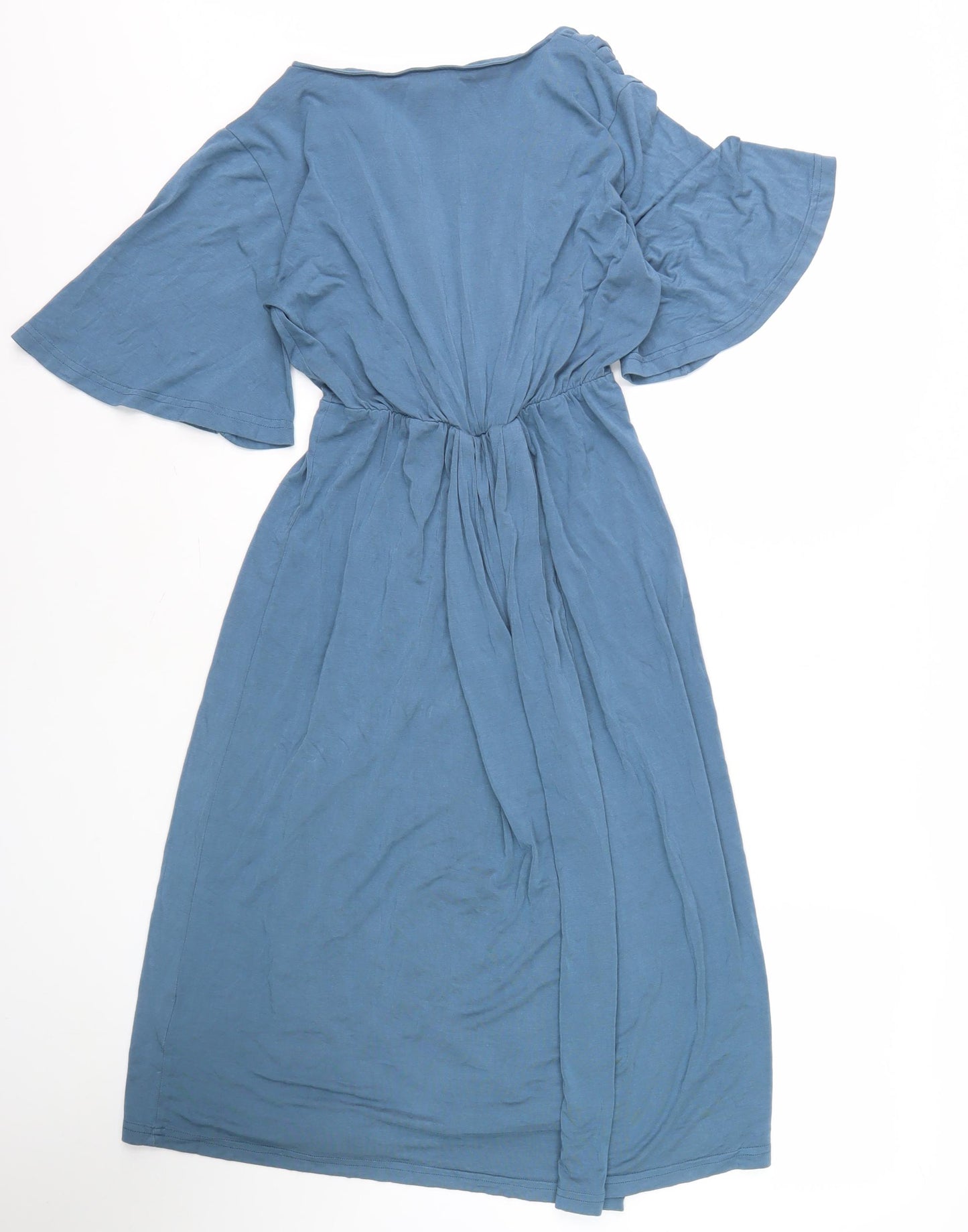 Nancy Dee Women's Blue Flutter Sleeve Dress