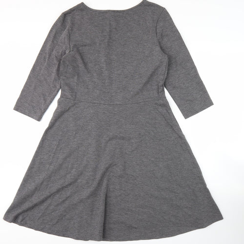 Esmara Women's Grey Fit & Flare Dress Size 14/16