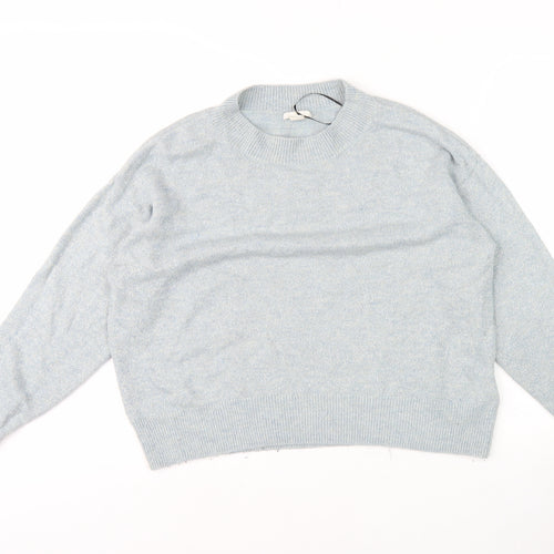 H&M Women's Blue Crew Neck Pullover Jumper M