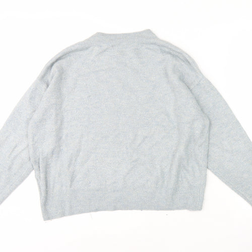 H&M Women's Blue Crew Neck Pullover Jumper M