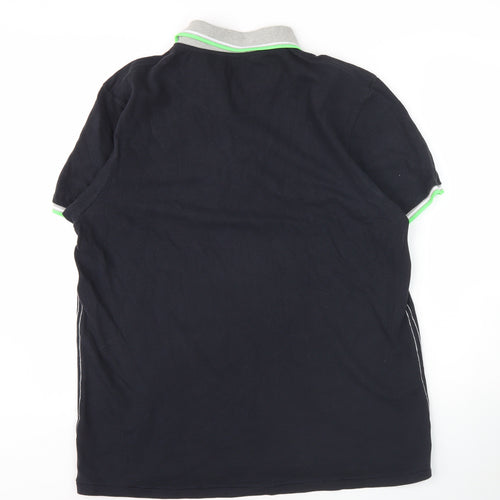 Red Herring Men's Black XL Polo Shirt, Short Sleeve