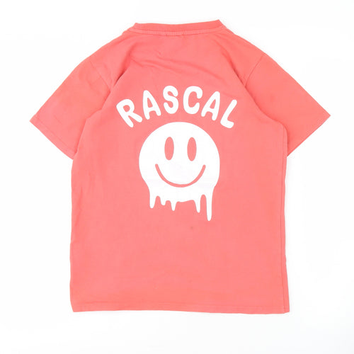 Rascal Boys Red Graphic T-Shirt 13-14 Years Cotton Short Sleeve