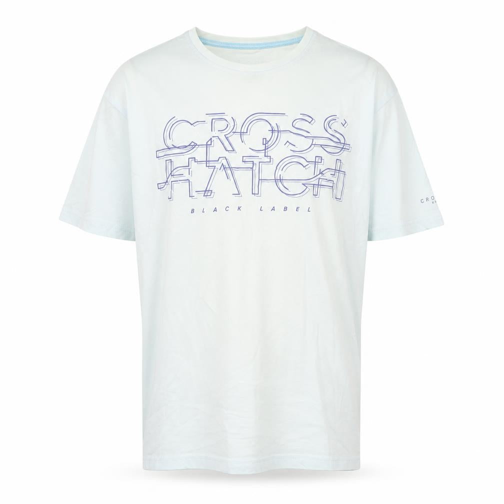 Front view of Crosshatch Men's White XL Graphic Tee