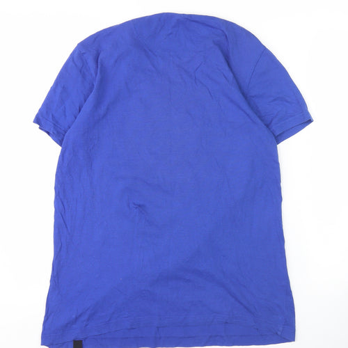Maison Blaggio Men's Blue Large Graphic T-Shirt