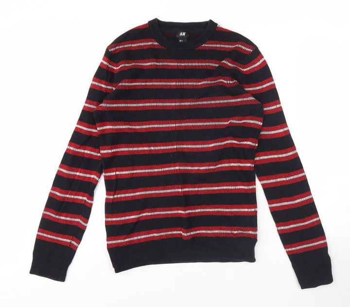H&M Women's Multicoloured Striped Pullover Jumper, Size S