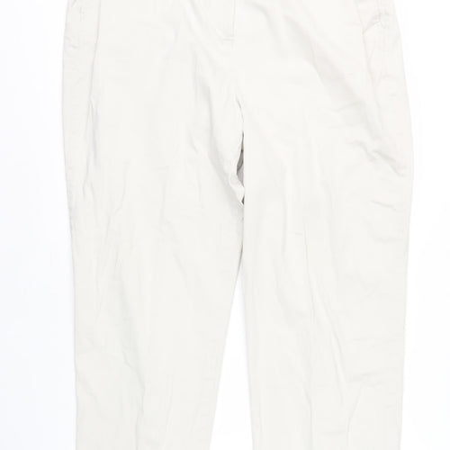 Lands' End Men's Ivory Straight Trousers Size 18