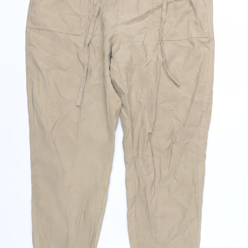 Tahari Women's Beige Jogger Trousers M