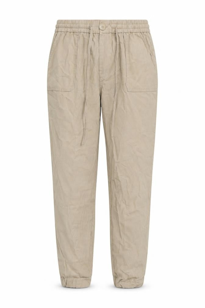 Front view of Tahari Women's Beige Jogger Trousers M