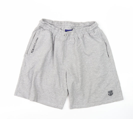 FC Barcelona Men's Grey Athletic Shorts M
