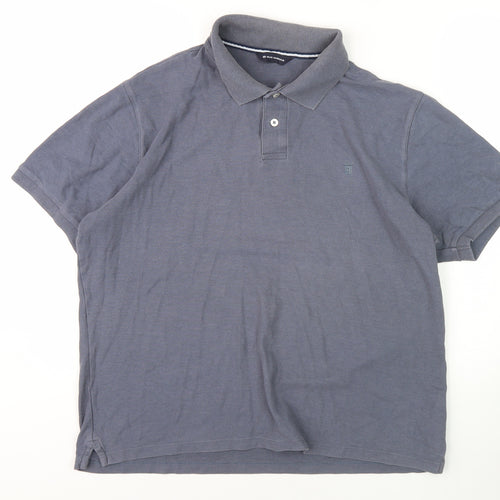 Marks and Spencer Men's Blue Polo Shirt L Short Sleeve