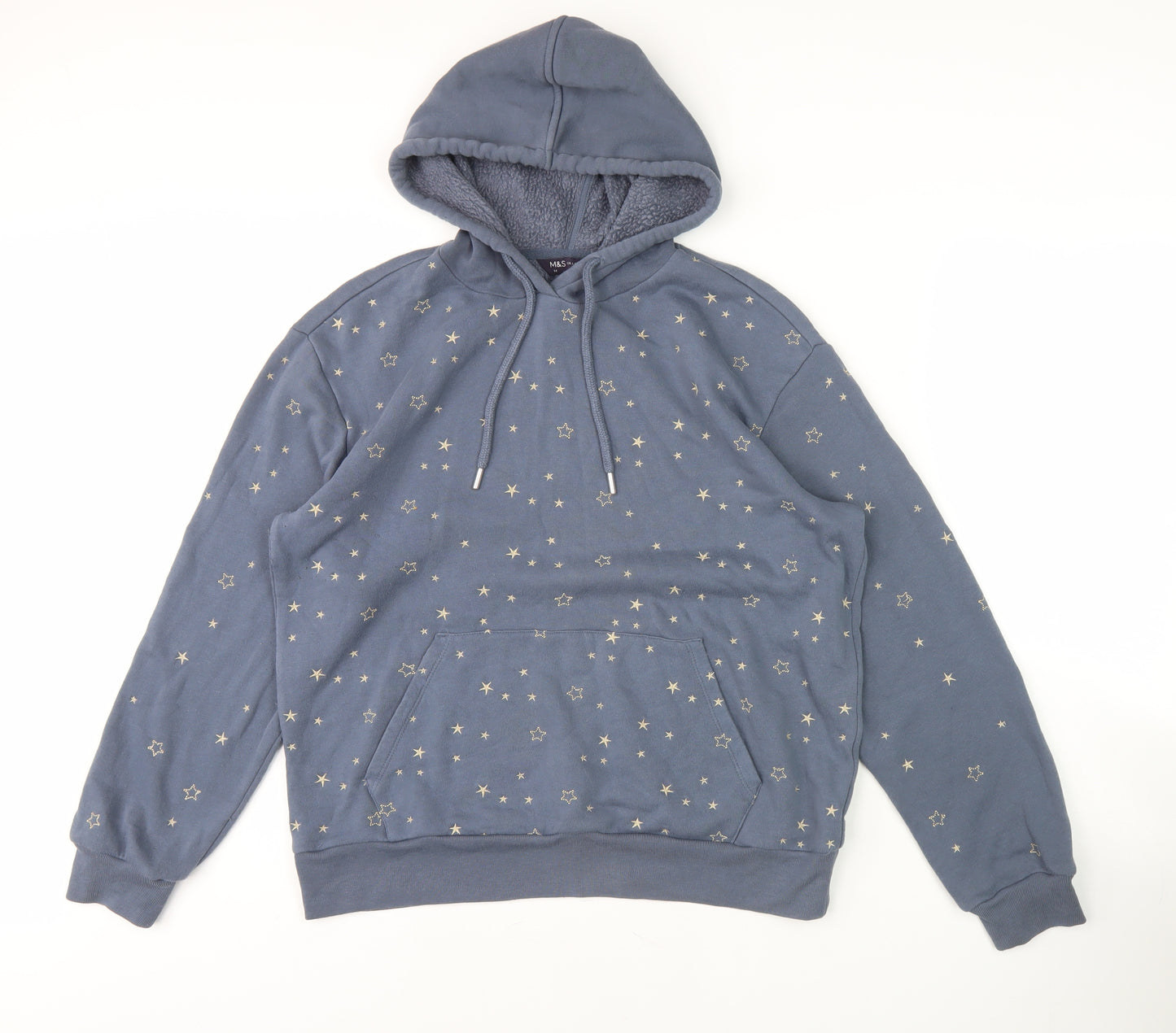Marks and Spencer Women's Blue Star Hoodie, Size 14
