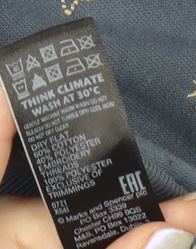 Marks and Spencer Women's Blue Star Hoodie, Size 14