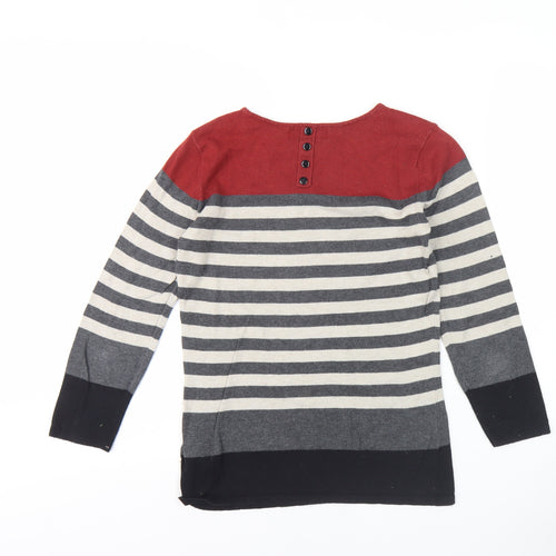 Next Women's Multicoloured Striped Pullover Jumper Size 6