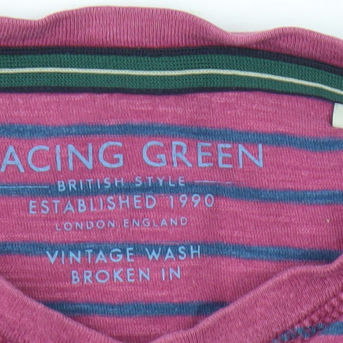 Racing Green Unisex Striped T-Shirt S Multicoloured