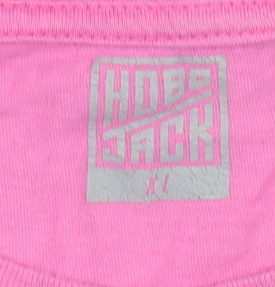 Hobo Jack Pink XL Women's T-Shirt Casual Crew