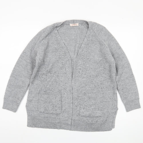 Fat Face Women's Grey V-Neck Cardigan UK 10