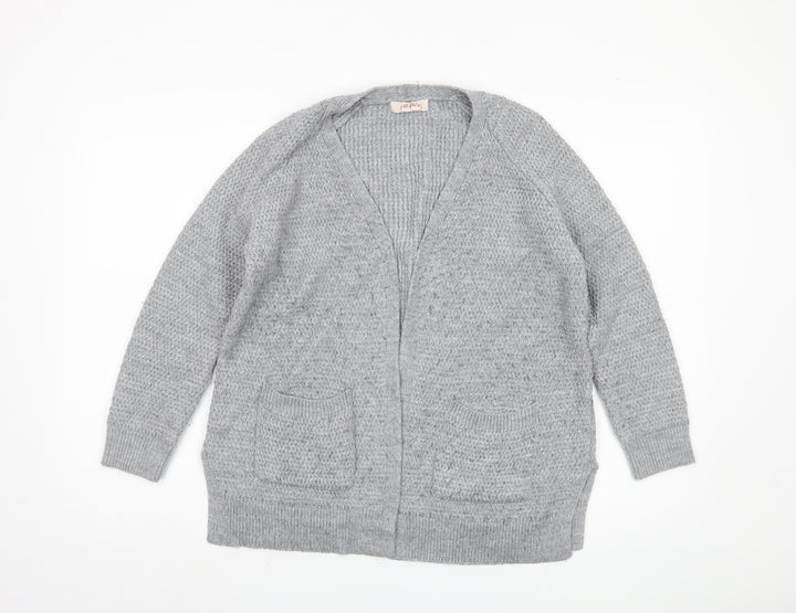 Fat Face Women's Grey V-Neck Cardigan UK 10