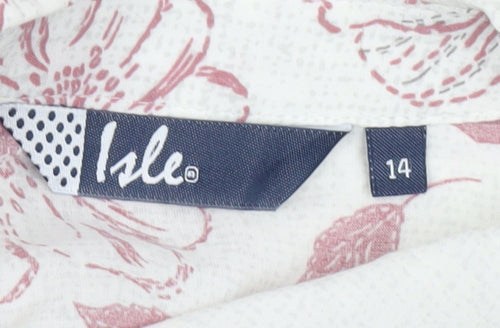 Isle Women's Multicoloured Floral Blouse, Size 14