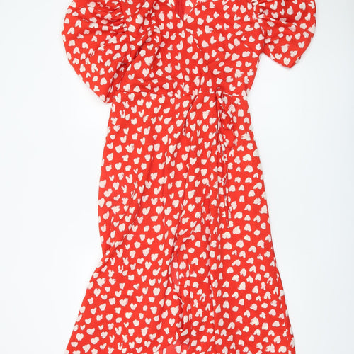 AX Paris Red Heart A-Line Women's Dress Size 14