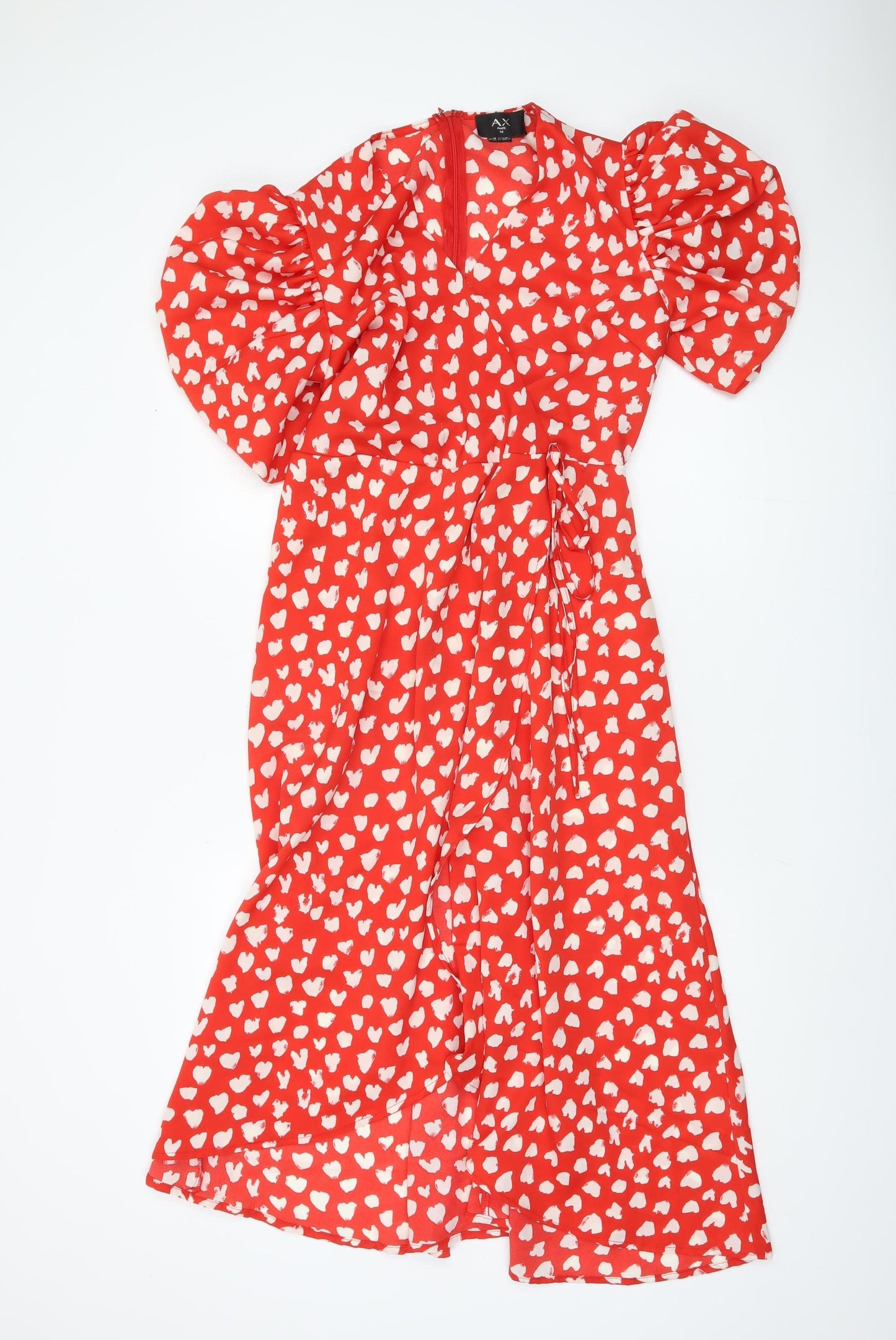 AX Paris Red Heart A-Line Women's Dress Size 14