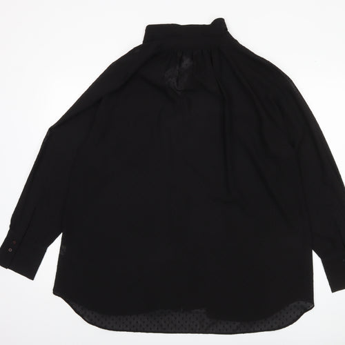 Zara Women's Black XL Button-Up Shirt