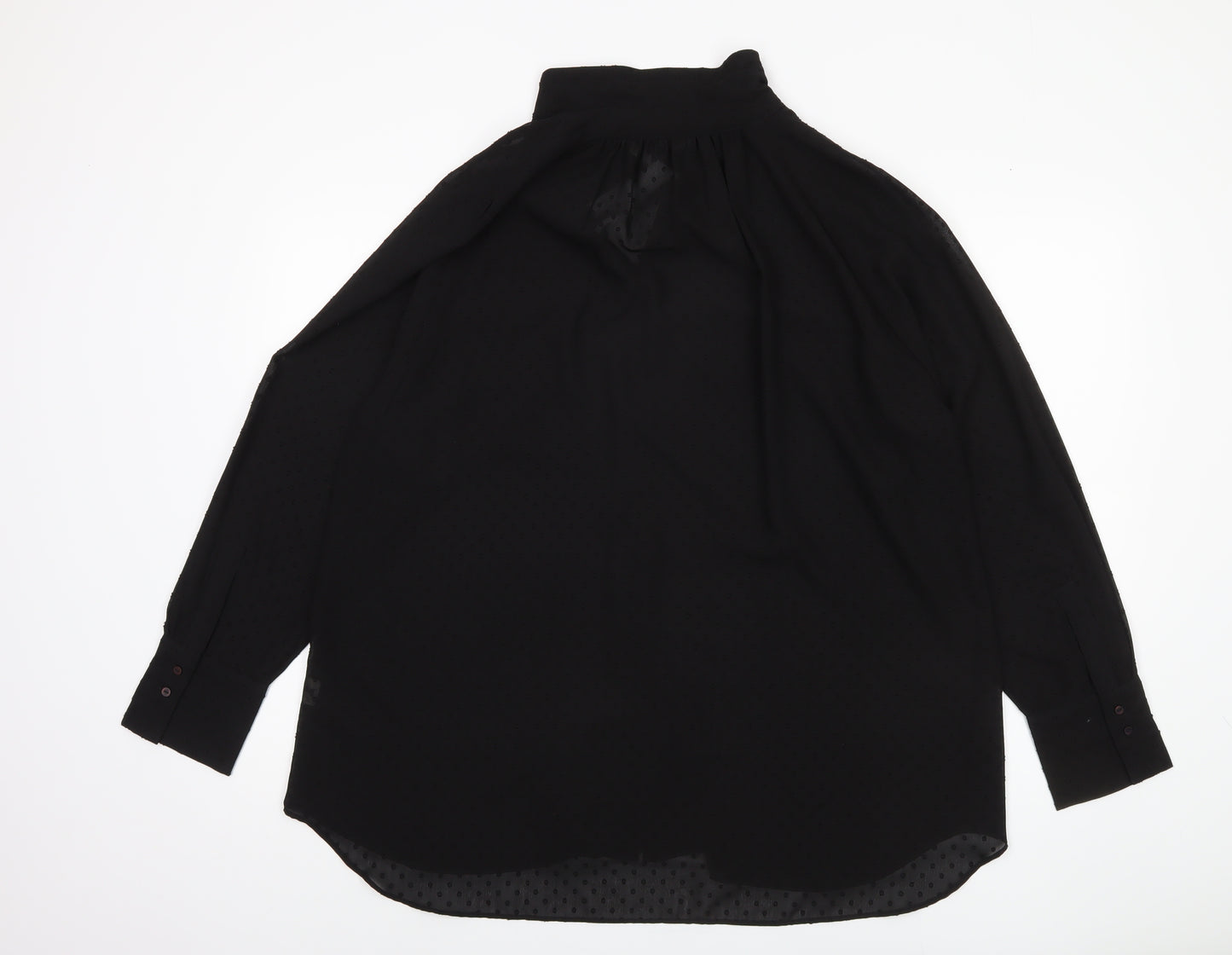 Zara Women's Black XL Button-Up Shirt