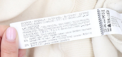 Pull&Bear Beige Teen Hoodie, Size 12, Graphic Design