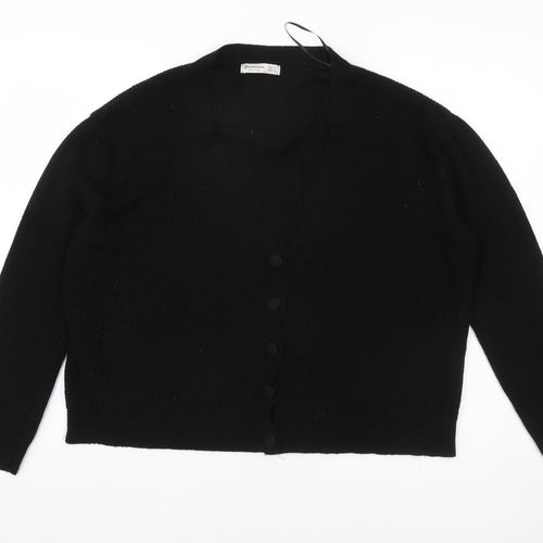 Stradivarius Women's Black Cardigan Size 8