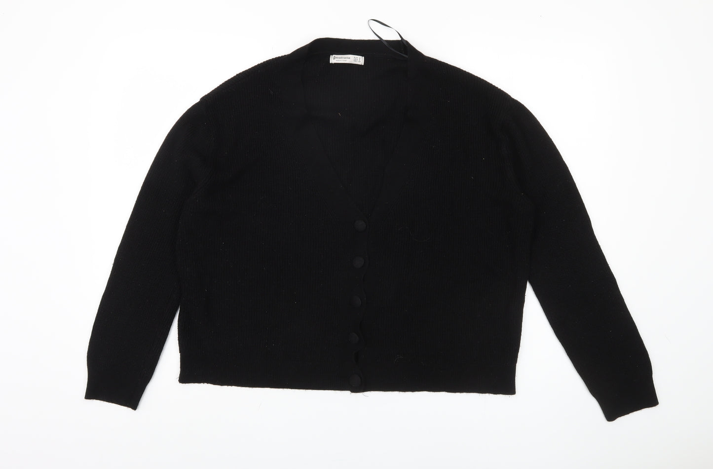 Stradivarius Women's Black Cardigan Size 8