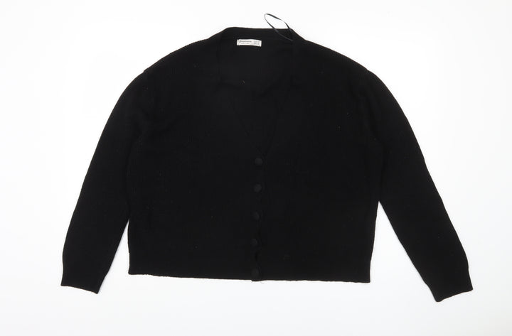 Stradivarius Women's Black Cardigan Size 8