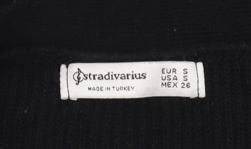 Stradivarius Women's Black Cardigan Size 8