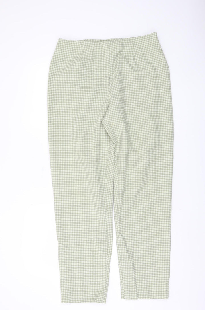 Kaliko Women's Green Check Trousers Size 16