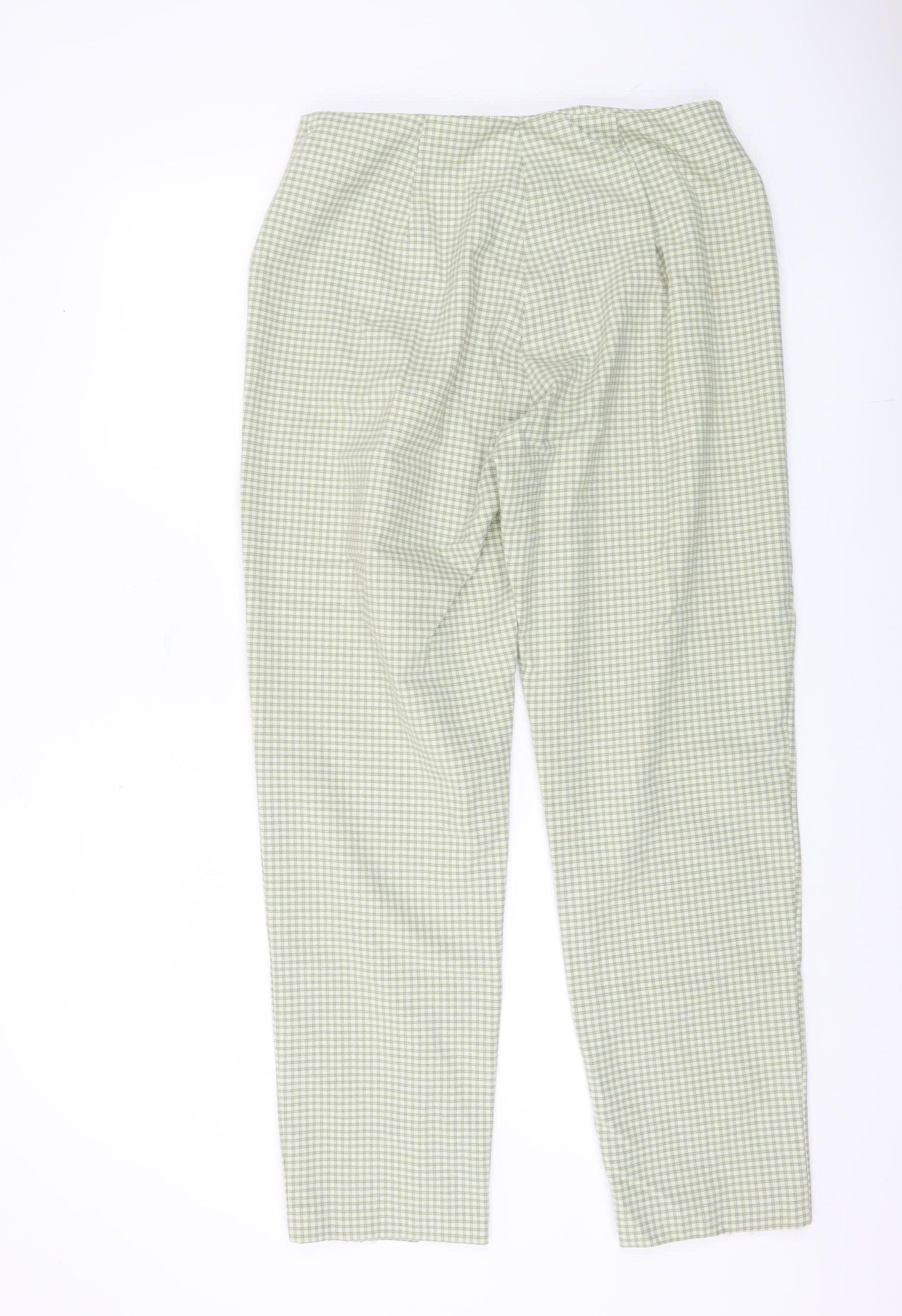 Kaliko Women's Green Check Trousers Size 16
