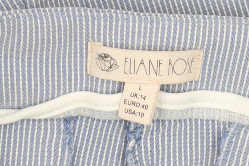 Eliane Rose Womens Blue Cropped Trousers Size 14
