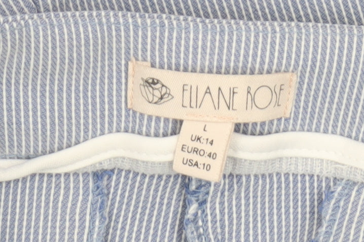 Eliane Rose Womens Blue Cropped Trousers Size 14